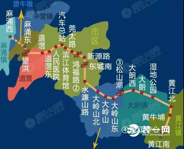 东莞市1号线线路图图片